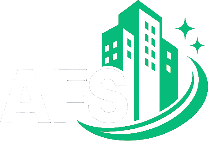 Logo von AFS Gebäudereinigung in weiss